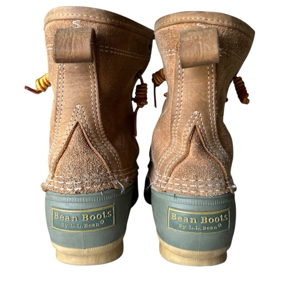 L.L. Bean Boots Rubber Duck Boot US SZ 6M Green Brown Hunting Fishing Waterproof - Picture 4 of 8